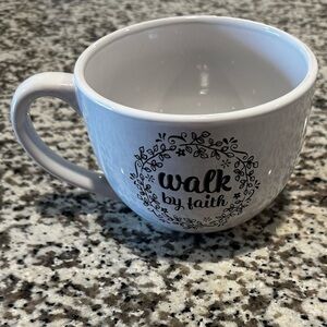Trisa Walk By Faith Mug Cup Coffee Tea Soup Ceramic Mug GUC
